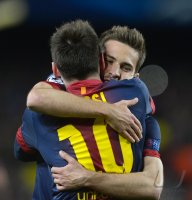 FUSSBALL INTERNATIONAL CHL ACHTELFINALE 12/13: JUBEL Barca