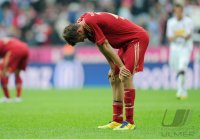 Fussball 1. Bundesliga, Saison 2011/2012:  Enttaeusch FC Bayern, Thomas Mueller