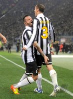 FUSSBALL SERIE A:  Simone Pepe, Giorgio Chiellini (v. li., Juventus Turin)