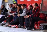 1. Fussball Bundesliga: ENTTAEUSCHUNG auf der Bank Trainer Thomas Tuchel (1. FSV Mainz 05)