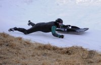 CRESTA RUN St. Moritz 2011  BUTT CUP :  Sturz