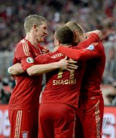 FUSSBALL DFB POKAL  Saison 2012/2013:  FC Bayern Muenchen - VfL Wolfsburg