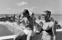 Fussball Franz BECKENBAUER, Diana Sandmann in Mexiko.