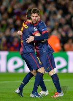 FUSSBALL INTERNATIONAL CHL ACHTELFINALE 12/13: JUBEL Barca