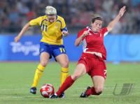 FUSSBALL  Olympia 2008   Vorrunde  Frauen   Schweden - Kanada