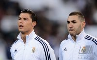 FUSSBALL INTERNATIONAL CHL ACHTELFINALE 12/13: Cristiano Ronaldo und Karim Benzema (beide Real Madrid)