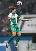 Fussball 1. Bundesliga: Werder, BAUMANN Einzelaktion