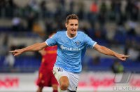 FUSSBALL International  SERIE A:  JUBEL Miroslav Klose (Lazio Rom)