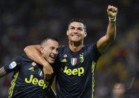 FUSSBALL SERIE A 2018/2019: JUBEL Cristiano Ronaldo (Juventus Turin)