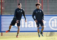 Fussball Training Deutsche Nationalmannschaft: Julian Draxler und Leroy Sane (alle Deutschland)