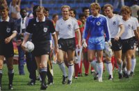 Fussball WM 1986 Marokko-Deutschland: Rummenigge, Schumacher