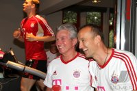 Fussball 1. Bundesliga: Trainer Jupp Heynckes, Fitnesstrainer  Thomas Wilhelmi ,Manuel Neuer (v. li., FC Bayern Muenchen)