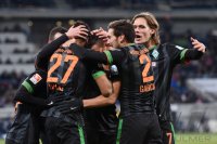 Fussball  1. Bundesliga  14/15: JUBEL Franco Di Santo (SV Werder Bremen)