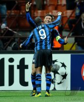 Fussball Champions League  Saison 2010/2011:  (v. li.) JUBEL Inter Samuel Eto'o , Eto, Javier Zanetti