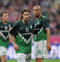 Fussball 1. Bundesliga  Saison 2010/2011: FC Bayern Muenchen - Werder Bremen
