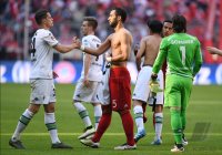 Fussball 1. Bundesliga  Saison 2015/2016: FC Bayern Muenchen - Borussia Moenchengladbach