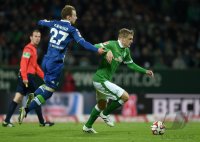 Fussball, 1. Bundesliga  Saison 2014/2015: SV Werder Bremen - VfL Wolfsburg