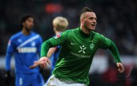 Fussball 1. Bundesliga, Saison 2011/2012: Werder Bremen - Hoffenheim, Torjubel Arnautovic