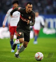 Fussball: 1. Bundesliga Saison 2010/2011: Stuttgart, GEBHARDT Einzelaktion