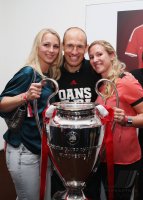Fussball Champions Party 2013: FC Bayern Muenchen nach dem Gewinn des Triple