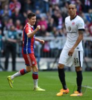 Fussball 1. Bundesliga Saison 14/15: FC Bayern Muenchen - Eintracht Frankfurt