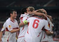 FUSSBALL  UEFA Europa League  10/11:  JUBEL  VfB Stuttgart