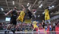 Basketball 1. Bundesliga 17/18 Hauptrunde: Walter Tigers Tuebingen - Basketball Laewen Braunschweig