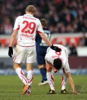 Fussball 1. Bundesliga : (v. li.) Enttaeuschung Pavel Pogrebnyak, Zdravko Kuzmanovic (VfB Stuttgart)