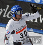 SKI   Weltcup Abfahrt Mnner Stephan Eberharter (AUT) jubelt ueber sein 2. Platz