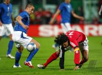 Fussball International Italien-Deutschland; Zweikampf