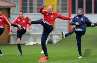 Fussball 1. Bundesliga: Franck Ribery, Arjen Robben, Philipp Lahm  (v.li., FCB)