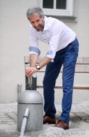 Tuebingen; Einweihung Spielplatz Metzgergasse mit Oberbuergermeister Boris Palmer (Die Gruenen)