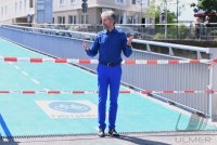 Eroeffnung Radbruecke Tuebingen; Tuebingens Oberbuergermeister Boris Palmer (Die Gruenen)