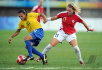 FUSSBALL  Olympia 2008   Viertelfinale Frauen Brasilien - Norwegen