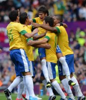 FUSSBALL Olympia 2012 Maenner: Brasilien - Weissrussland