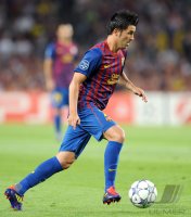 Fussball Champions League  Saison 2011/2012:  David Villa (Barca)