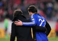FUSSBALL  1. BUNDESLIGA  09/10   JUBEL Trainer Labbadia und Van Nistelrooy  (Hamburger SV )