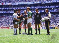 Fussball WM 1986 Argentinien-Deutschland: Maradona, Rummenigge