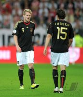 Fussball International EM 2012 - Testspiel :  Andre SCHUERRLE , Christian TRAESCH (v. li., Deutschland)