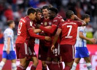 Fussball 1. Bundesliga Saison 21/22: FC Bayern Muenchen -  Hertha BSC Berlin