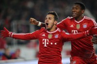 Fussball  1. Bundesliga  13/14: JUBEL Thiago Alcantara (FC Bayern Muenchen)