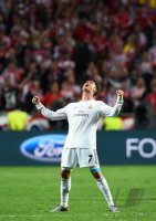 Fussball Champions League Finale 2014: JUBEL Cristiano Ronaldo (Real Madrid)