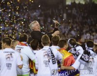 FUSSBALL International COPA DEL REY 13/14:  JUBEL Trainer Carlo Ancelotti (Real Madrid)