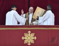 Rom;  Papst Franziskus I. spricht den Urbi Et Orbi Segen