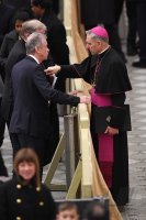 Rom Generalaudienz; Ottmar Hitzfeld bei einer Audienz bei Papst Franziskus I.