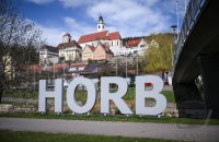 Stadtansicht mit dem Schriftzug Horb