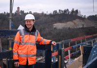 Neckartalbruecke der Bundesstrasse 32 ueber das Neckartal bei Horb