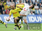 Fussball 1. Bundesliga: Dortmund - Hannover, Zweikampf
