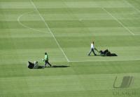 FUSSBALL WM 2010  Vorbereitung auf das erste Spiel in Kapstadt