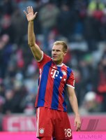 Fussball 1. Bundesliga Saison 14/15: JUBEL Holger Badstuber (FC Bayern Muenchen)